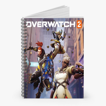 Pastele Overwatch 2 Custom Spiral Notebook Ruled Line Front Cover Awesome Printed Book Notes School Notes Job Schedule Note 90gsm 118 Pages Metal Spiral Notebook