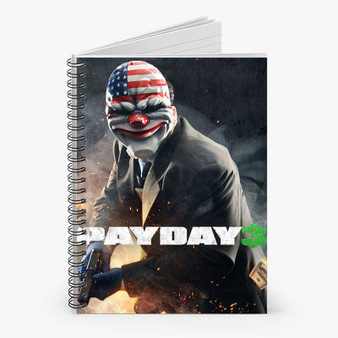 Pastele Payday 3 Custom Spiral Notebook Ruled Line Front Cover Awesome Printed Book Notes School Notes Job Schedule Note 90gsm 118 Pages Metal Spiral Notebook