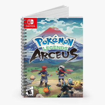 Pastele Pok mon Legends Arceus Custom Spiral Notebook Ruled Line Front Cover Awesome Printed Book Notes School Notes Job Schedule Note 90gsm 118 Pages Metal Spiral Notebook
