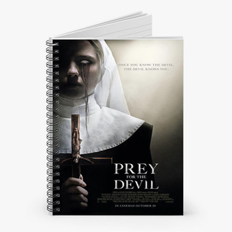 Pastele Prey For The Devil Custom Spiral Notebook Ruled Line Front Cover Awesome Printed Book Notes School Notes Job Schedule Note 90gsm 118 Pages Metal Spiral Notebook