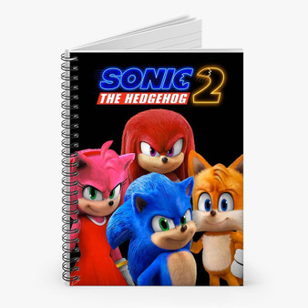 Pastele Sonic the Hedgehog 2 Custom Spiral Notebook Ruled Line Front Cover Awesome Printed Book Notes School Notes Job Schedule Note 90gsm 118 Pages Metal Spiral Notebook