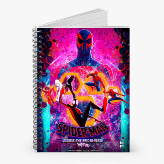 Pastele Spider Man Across the Spider Verse Custom Spiral Notebook Ruled Line Front Cover Awesome Printed Book Notes School Notes Job Schedule Note 90gsm 118 Pages Metal Spiral Notebook