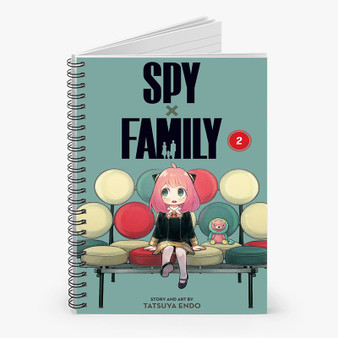 Pastele Spy X Family Custom Spiral Notebook Ruled Line Front Cover Awesome Printed Book Notes School Notes Job Schedule Note 90gsm 118 Pages Metal Spiral Notebook