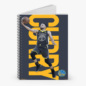 Pastele Stephen Curry Golden State Warriors Custom Spiral Notebook Ruled Line Front Cover Awesome Printed Book Notes School Notes Job Schedule Note 90gsm 118 Pages Metal Spiral Notebook