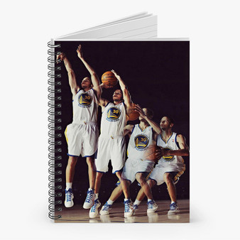 Pastele Stephen Curry Jump Shot Custom Spiral Notebook Ruled Line Front Cover Awesome Printed Book Notes School Notes Job Schedule Note 90gsm 118 Pages Metal Spiral Notebook