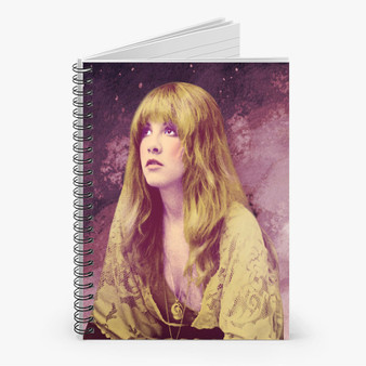 Pastele Stevie Nicks Custom Spiral Notebook Ruled Line Front Cover Awesome Printed Book Notes School Notes Job Schedule Note 90gsm 118 Pages Metal Spiral Notebook