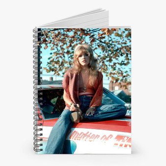 Pastele Stevie Nicks Vintage Custom Spiral Notebook Ruled Line Front Cover Awesome Printed Book Notes School Notes Job Schedule Note 90gsm 118 Pages Metal Spiral Notebook