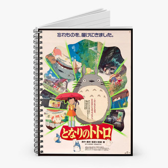 Pastele Studio Ghibli Custom Spiral Notebook Ruled Line Front Cover Awesome Printed Book Notes School Notes Job Schedule Note 90gsm 118 Pages Metal Spiral Notebook