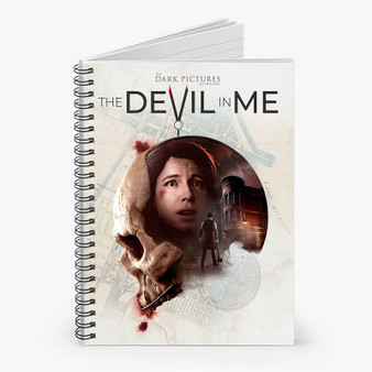 Pastele The Dark Pictures Anthology The Devil in Me Custom Spiral Notebook Ruled Line Front Cover Awesome Printed Book Notes School Notes Job Schedule Note 90gsm 118 Pages Metal Spiral Notebook