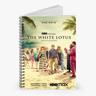 Pastele The White Lotus 2 Custom Spiral Notebook Ruled Line Front Cover Awesome Printed Book Notes School Notes Job Schedule Note 90gsm 118 Pages Metal Spiral Notebook