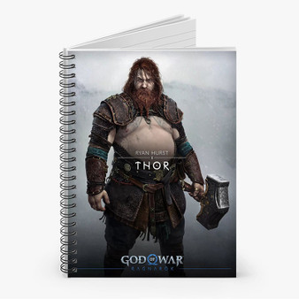 Pastele Thor God of War Ragnar k Custom Spiral Notebook Ruled Line Front Cover Awesome Printed Book Notes School Notes Job Schedule Note 90gsm 118 Pages Metal Spiral Notebook