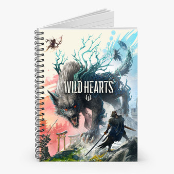 Pastele Wild Hearts Custom Spiral Notebook Ruled Line Front Cover Awesome Printed Book Notes School Notes Job Schedule Note 90gsm 118 Pages Metal Spiral Notebook
