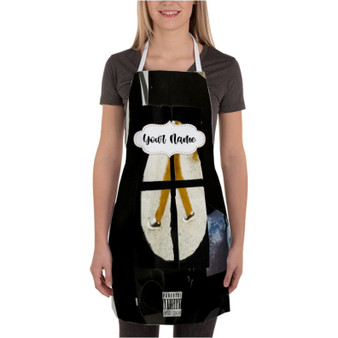 Pastele Brent Faiyaz Wasteland 4 Custom Personalized Name Kitchen Apron Awesome With Adjustable Strap and Big Pockets For Cooking Baking Cafe Coffee Barista Cheff Bartender