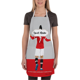 Pastele Cristiano Ronaldo Custom Personalized Name Kitchen Apron Awesome With Adjustable Strap and Big Pockets For Cooking Baking Cafe Coffee Barista Cheff Bartender