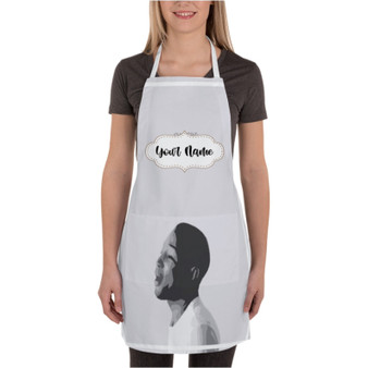 Pastele John Legend All Of Me Custom Personalized Name Kitchen Apron Awesome With Adjustable Strap and Big Pockets For Cooking Baking Cafe Coffee Barista Cheff Bartender