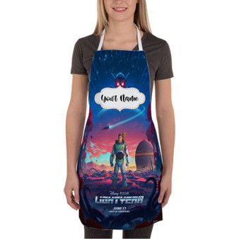 Pastele Lightyear Movie 3 Custom Personalized Name Kitchen Apron Awesome With Adjustable Strap and Big Pockets For Cooking Baking Cafe Coffee Barista Cheff Bartender