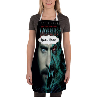 Pastele Morbius Movie Custom Personalized Name Kitchen Apron Awesome With Adjustable Strap and Big Pockets For Cooking Baking Cafe Coffee Barista Cheff Bartender