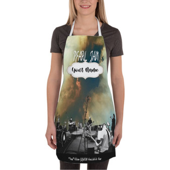 Pastele Pearl Jam North American Tour 2022 Custom Personalized Name Kitchen Apron Awesome With Adjustable Strap and Big Pockets For Cooking Baking Cafe Coffee Barista Cheff Bartender