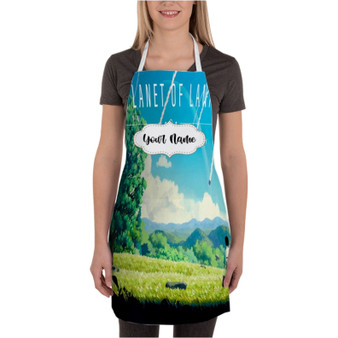 Pastele Planet of Lana Custom Personalized Name Kitchen Apron Awesome With Adjustable Strap and Big Pockets For Cooking Baking Cafe Coffee Barista Cheff Bartender