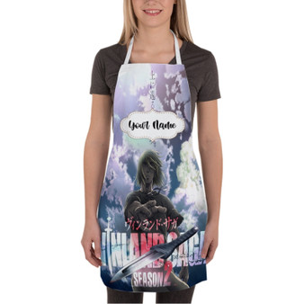 Pastele Vinland Saga Season 2 Anime Custom Personalized Name Kitchen Apron Awesome With Adjustable Strap and Big Pockets For Cooking Baking Cafe Coffee Barista Cheff Bartender