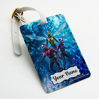 Pastele Marvel Ant Man and The Wasp Quantumania Custom Luggage Tags Personalized Name PU Leather Luggage Tag With Strap Awesome Baggage Hanging Suitcase Bag Tags Name ID Labels Travel Bag Accessories