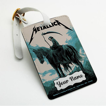 Pastele Metallica Germany Custom Luggage Tags Personalized Name PU Leather Luggage Tag With Strap Awesome Baggage Hanging Suitcase Bag Tags Name ID Labels Travel Bag Accessories