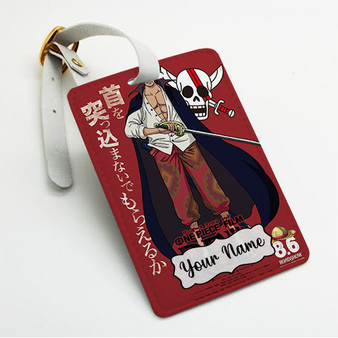 Pastele Shanks One Piece Red Custom Luggage Tags Personalized Name PU Leather Luggage Tag With Strap Awesome Baggage Hanging Suitcase Bag Tags Name ID Labels Travel Bag Accessories