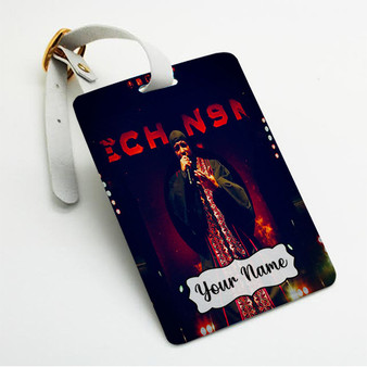 Pastele Tech N9ne jpeg Custom Luggage Tags Personalized Name PU Leather Luggage Tag With Strap Awesome Baggage Hanging Suitcase Bag Tags Name ID Labels Travel Bag Accessories