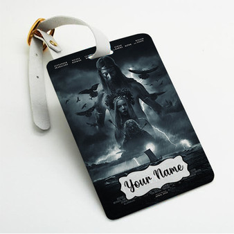 Pastele The Northman 4 Custom Luggage Tags Personalized Name PU Leather Luggage Tag With Strap Awesome Baggage Hanging Suitcase Bag Tags Name ID Labels Travel Bag Accessories
