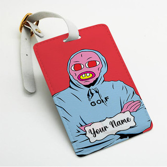 Pastele Tyler The Creator Cherry Bomb 2 Custom Luggage Tags Personalized Name PU Leather Luggage Tag With Strap Awesome Baggage Hanging Suitcase Bag Tags Name ID Labels Travel Bag Accessories