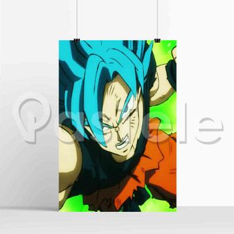 Goku Super Saiyan Blue Kaioken Silk Poster Printed Wall Decor 20 x