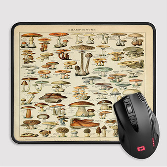 Pastele Adolphe Millot Champignons Custom Mouse Pad Awesome Personalized Printed Computer Mouse Pad Desk Mat PC Computer Laptop Game keyboard Pad Premium Non Slip Rectangle Gaming Mouse Pad