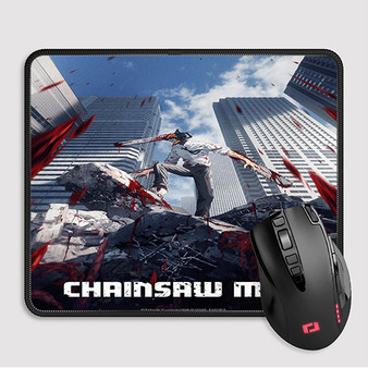 Pastele Chainsaw Man Anime Custom Mouse Pad Awesome Personalized Printed Computer Mouse Pad Desk Mat PC Computer Laptop Game keyboard Pad Premium Non Slip Rectangle Gaming Mouse Pad