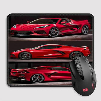 Pastele Chevrolet Corvette C8 Custom Mouse Pad Awesome Personalized Printed Computer Mouse Pad Desk Mat PC Computer Laptop Game keyboard Pad Premium Non Slip Rectangle Gaming Mouse Pad