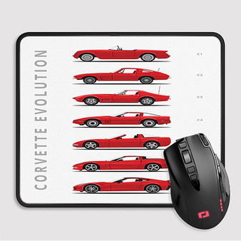 Pastele Corvette Evolution Custom Mouse Pad Awesome Personalized Printed Computer Mouse Pad Desk Mat PC Computer Laptop Game keyboard Pad Premium Non Slip Rectangle Gaming Mouse Pad