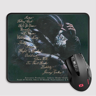 Pastele Drake Honestly Nevermind 2 Custom Mouse Pad Awesome Personalized Printed Computer Mouse Pad Desk Mat PC Computer Laptop Game keyboard Pad Premium Non Slip Rectangle Gaming Mouse Pad
