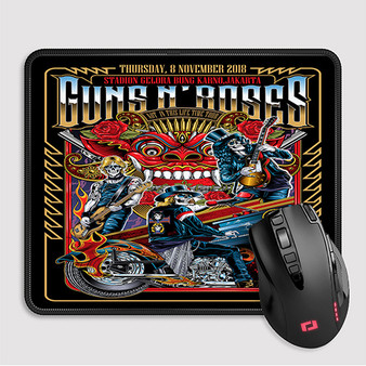 Pastele Gun N Roses Jakarta Custom Mouse Pad Awesome Personalized Printed Computer Mouse Pad Desk Mat PC Computer Laptop Game keyboard Pad Premium Non Slip Rectangle Gaming Mouse Pad