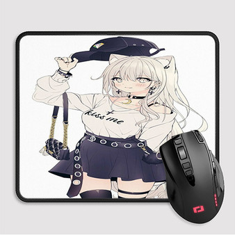 Pastele Kawaii Anime Girl Custom Mouse Pad Awesome Personalized Printed Computer Mouse Pad Desk Mat PC Computer Laptop Game keyboard Pad Premium Non Slip Rectangle Gaming Mouse Pad