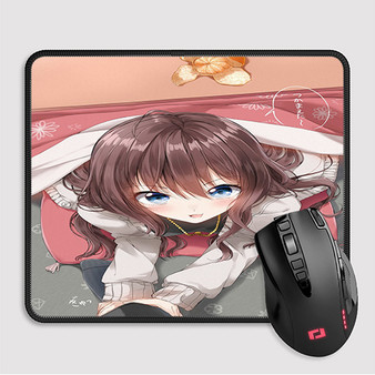 Pastele Kawaii Anime Girls Custom Mouse Pad Awesome Personalized Printed Computer Mouse Pad Desk Mat PC Computer Laptop Game keyboard Pad Premium Non Slip Rectangle Gaming Mouse Pad