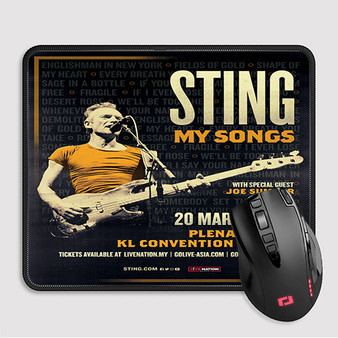 Pastele Sting 2023 Tour Custom Mouse Pad Awesome Personalized Printed Computer Mouse Pad Desk Mat PC Computer Laptop Game keyboard Pad Premium Non Slip Rectangle Gaming Mouse Pad
