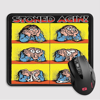 Pastele Stoned Again Custom Mouse Pad Awesome Personalized Printed Computer Mouse Pad Desk Mat PC Computer Laptop Game keyboard Pad Premium Non Slip Rectangle Gaming Mouse Pad