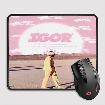 Pastele Tyler the Creator Vote Igor Custom Mouse Pad Awesome Personalized Printed Computer Mouse Pad Desk Mat PC Computer Laptop Game keyboard Pad Premium Non Slip Rectangle Gaming Mouse Pad