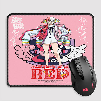 Pastele Uta One Piece Red Custom Mouse Pad Awesome Personalized Printed Computer Mouse Pad Desk Mat PC Computer Laptop Game keyboard Pad Premium Non Slip Rectangle Gaming Mouse Pad