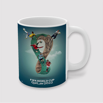 Pastele Fifa World Cup 2022 Qatar Custom Ceramic Mug Awesome Personalized Printed 11oz 15oz 20oz Ceramic Cup Coffee Tea Milk Drink Bistro Wine Travel Party White Mugs With Grip Handle