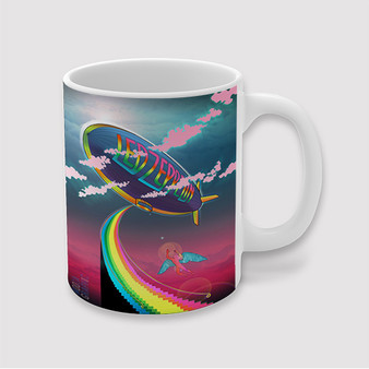 Pastele Led Zeppelin Custom Ceramic Mug Awesome Personalized Printed 11oz 15oz 20oz Ceramic Cup Coffee Tea Milk Drink Bistro Wine Travel Party White Mugs With Grip Handle