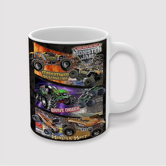 Pastele Monster Jam Collage Custom Ceramic Mug Awesome Personalized Printed 11oz 15oz 20oz Ceramic Cup Coffee Tea Milk Drink Bistro Wine Travel Party White Mugs With Grip Handle