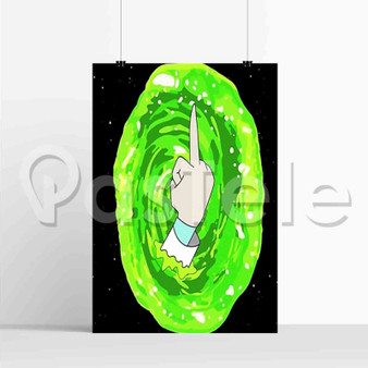 Rick and Morty Middle Finger New Silk Poster Custom Printed Wall Decor 20 x 13 Inch 24 x 36 Inch