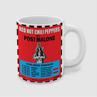 Pastele Red Hot Chili Peppers 2023 Tour Custom Ceramic Mug Awesome Personalized Printed 11oz 15oz 20oz Ceramic Cup Coffee Tea Milk Drink Bistro Wine Travel Party White Mugs With Grip Handle