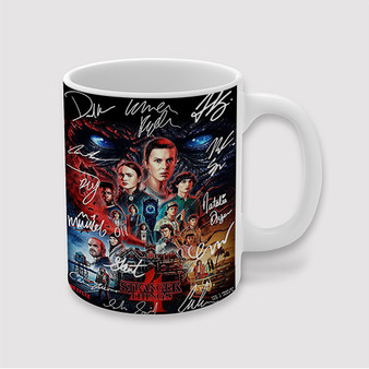 Pastele Stranger Things Poster Signed By Cast Custom Ceramic Mug Awesome Personalized Printed 11oz 15oz 20oz Ceramic Cup Coffee Tea Milk Drink Bistro Wine Travel Party White Mugs With Grip Handle