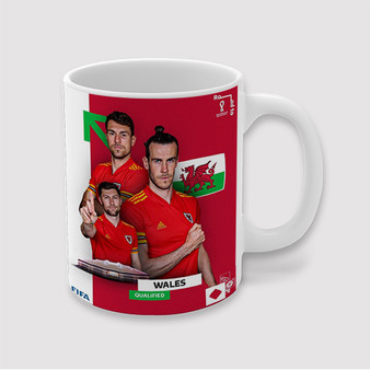 Pastele Wales World Cup 2022 Custom Ceramic Mug Awesome Personalized Printed 11oz 15oz 20oz Ceramic Cup Coffee Tea Milk Drink Bistro Wine Travel Party White Mugs With Grip Handle